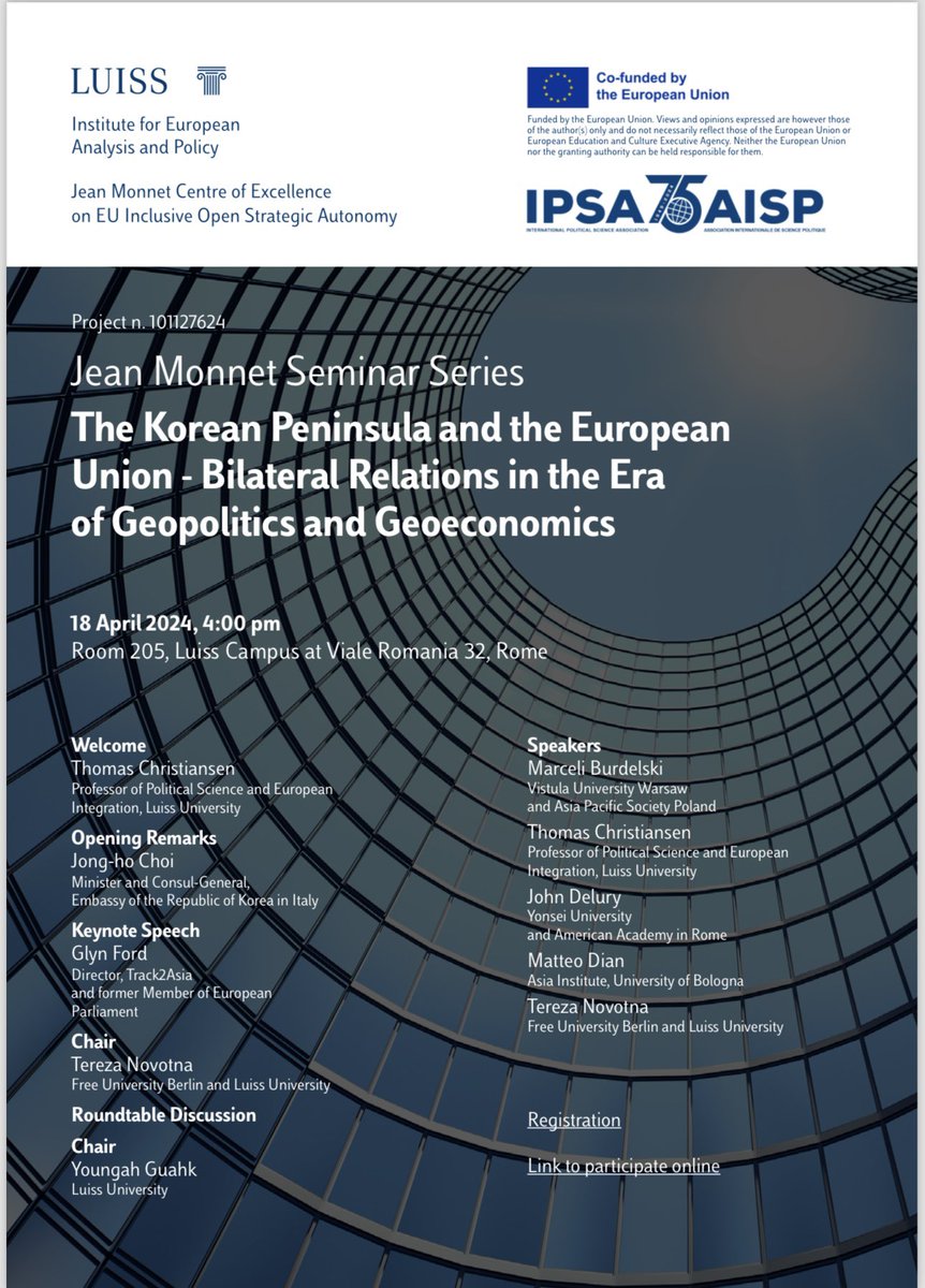 Dr Tereza Novotna 🇨🇿🇪🇺🇺🇦 (@terezaanovotna) on Twitter photo Join us in Rome or online for a joint event organized by <a href="/UniLUISS/">Luiss Guido Carli</a> <a href="/ipsa_aisp/">IPSA</a> RC42 & <a href="/Europarl_FMA/">European Parliament Former Members Association</a> on #EU #Korea 🇰🇷🇰🇵 w wonderful speakers Glyn Ford, <a href="/JohnDelury/">John Delury</a> <a href="/MarceliPolmb/">Marceli Burdelski</a> <a href="/matteo_dian/">Matteo Dian</a> <a href="/TCEuropean/">Thomas Christiansen 🇪🇺🇺🇦</a> <a href="/ophra10/">Youngah Guahk</a> & me! Watch 👉 luiss.webex.com/luiss/j.php?MT… Join us in Rome or online for a joint event organized by <a href="/UniLUISS/">Luiss Guido Carli</a> <a href="/ipsa_aisp/">IPSA</a> RC42 & <a href="/Europarl_FMA/">European Parliament Former Members Association</a> on #EU #Korea 🇰🇷🇰🇵 w wonderful speakers Glyn Ford, <a href="/JohnDelury/">John Delury</a> <a href="/MarceliPolmb/">Marceli Burdelski</a> <a href="/matteo_dian/">Matteo Dian</a> <a href="/TCEuropean/">Thomas Christiansen 🇪🇺🇺🇦</a> <a href="/ophra10/">Youngah Guahk</a> & me! Watch 👉 luiss.webex.com/luiss/j.php?MT…