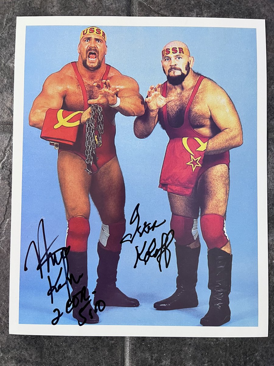 🚨 Deal of The Day: Signed Nikita Koloff & Ivan Koloff signed 8X10 Photo for sale $40 shipped! First person that typed “CLAIM” under this post will get it! We will ship today!