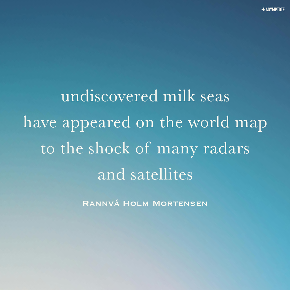 asymptotejrnl's tweet photo. The “milkscapes” in “Spring Milk” evoke a spectrum of experiences from beautiful to violent.

Contemplate the connections between milk and life in Rannvá Holm Mortensen's poetry, translated from the Faroese by @MatthewLandrum and Rakul í Gerðinum: https://t.co/YIvWLjAol6 https://t.co/ky2Pg9BGHQ