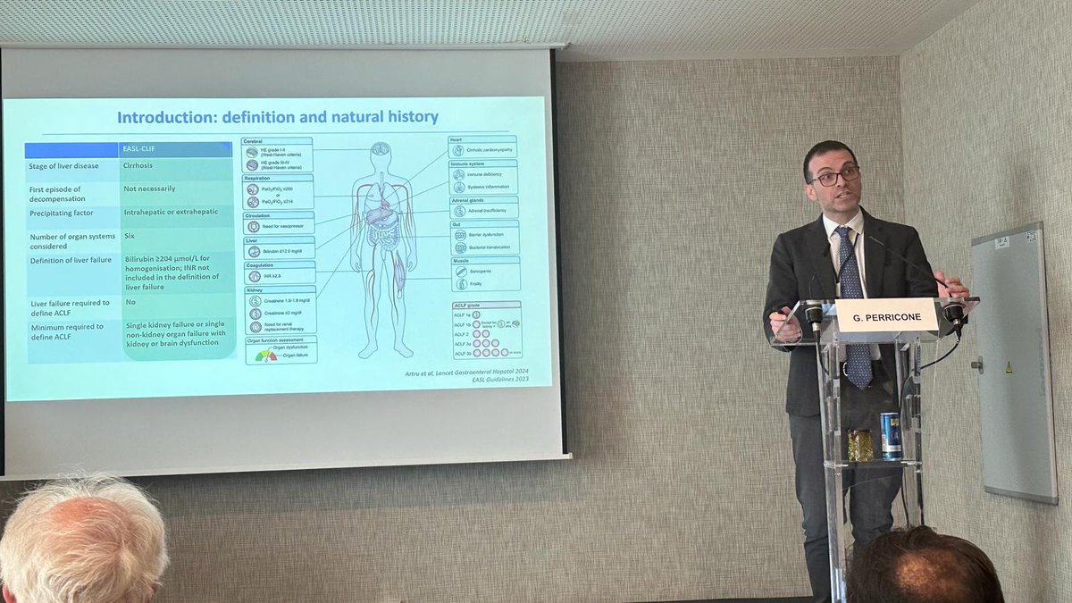 .@G_Perricone @ospniguarda speaks about the benefit of #livertransplantation for patients with #ACLF-3, this is failure of 3 or more organ systems, based on the @EASLnews-CLIF Consortium criteria at #ELITAsummit @ESOTtransplant