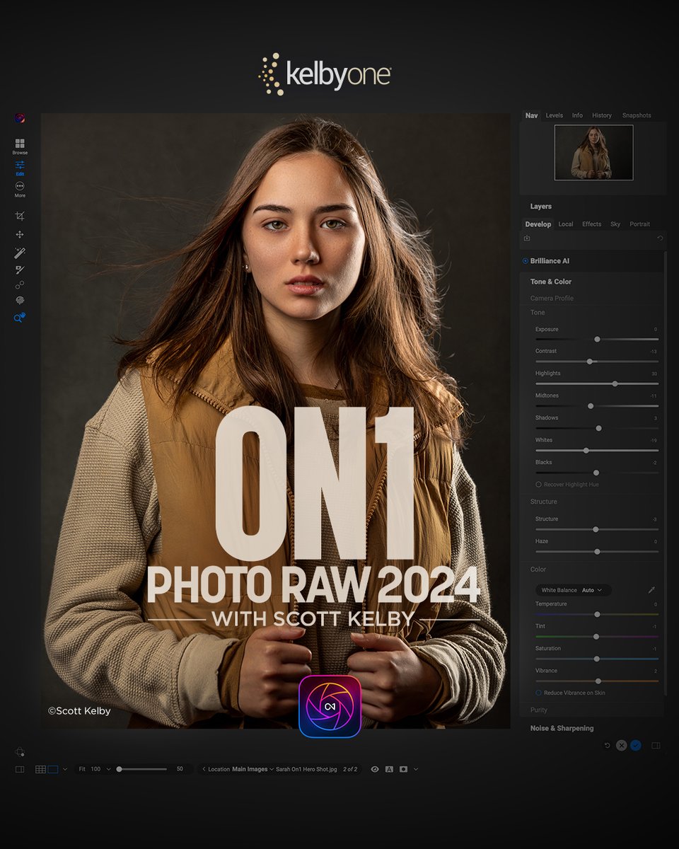 🌟Ready to enhance your photo editing skills? Join Scott Kelby's class on ON1 Photo RAW 2024 and unlock a world of possibilities! 📸 ✨Learn Scott's favorite tools for making your photos look fantastic, from adjusting tonality to editing portraits. With layers, you'll have