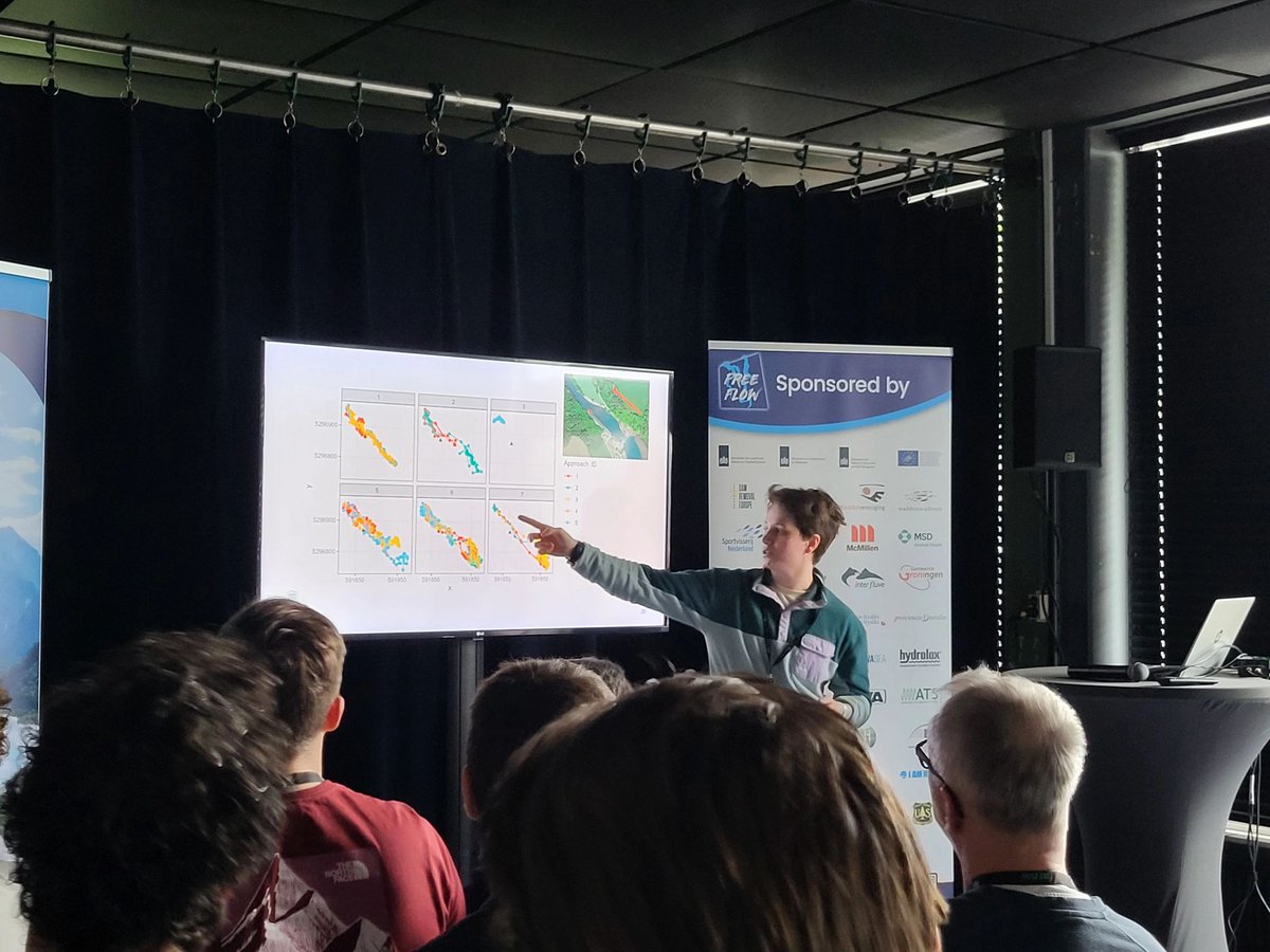Great couple of days at the #FreeFlowConference this week, presenting some of the latest research from my PhD on fish movement! Analysing fish movement then using results to predict spatial usage near a hydropower plant🐟