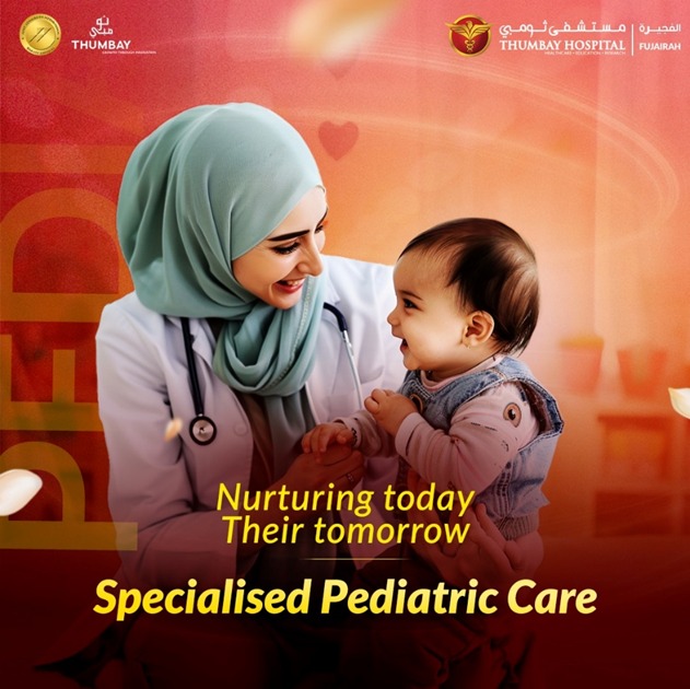 We specialise in excellence in pediatric care, ensuring every child’s health is the foundation for a brighter future. Dedicated to nurturing tomorrow, today.

To book your appointment, Call/WhatsApp: +971 92053888

#PediatricCare #YourFamilyHospital #ThumbayHospital #Fujairah