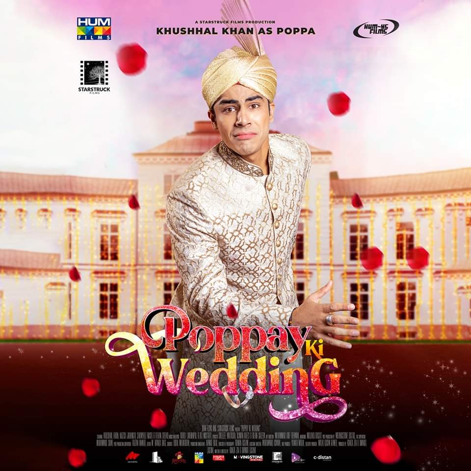 The official character poster of #PoppayKiWedding is out, Introducing #KhushhalKhan as the dashing Dulha 'Poppa'! Coming to cinemas on May 10, 2024. Written, directed & produced by Kanza Zia & Ammar Lasani. #LollywoodPictures