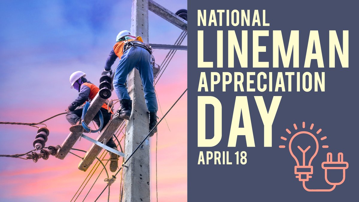 Today, on National Lineman Appreciation Day, we recognize our linemen & women who go above and beyond to keep the power flowing in New York State! #ThankALineworker Learn more about #LinemanAppreciationDay: linemanappreciationday.com