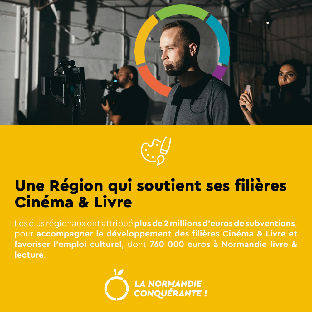 Commission Permanente du 15 avril 2024 : Les élus régionaux ont attribué plus de 2 millions d’euros de subventions, pour accompagner le développement des filières Cinéma & Livre et favoriser l'emploi culturel. #LaNormandieConquérante #Normandie