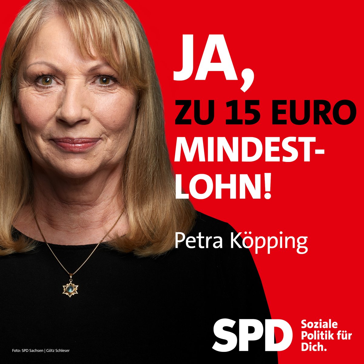 15 Euro Mindestlohn? ⬆️ Dafür hat sich die Spitzenkandidatin der SPD Sachsen, Petra @Koepping, stark gemacht! In einem Interview mit @tonline sagt sie: