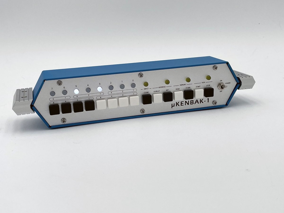 Here's a 1/2 size replica of the KENBAK-1, a 1971 computer with a great history!  Use it on your desk as a binary clock and conversation piece.  In kit form, or assembled.

adwaterandstir.com/product/kenbak…