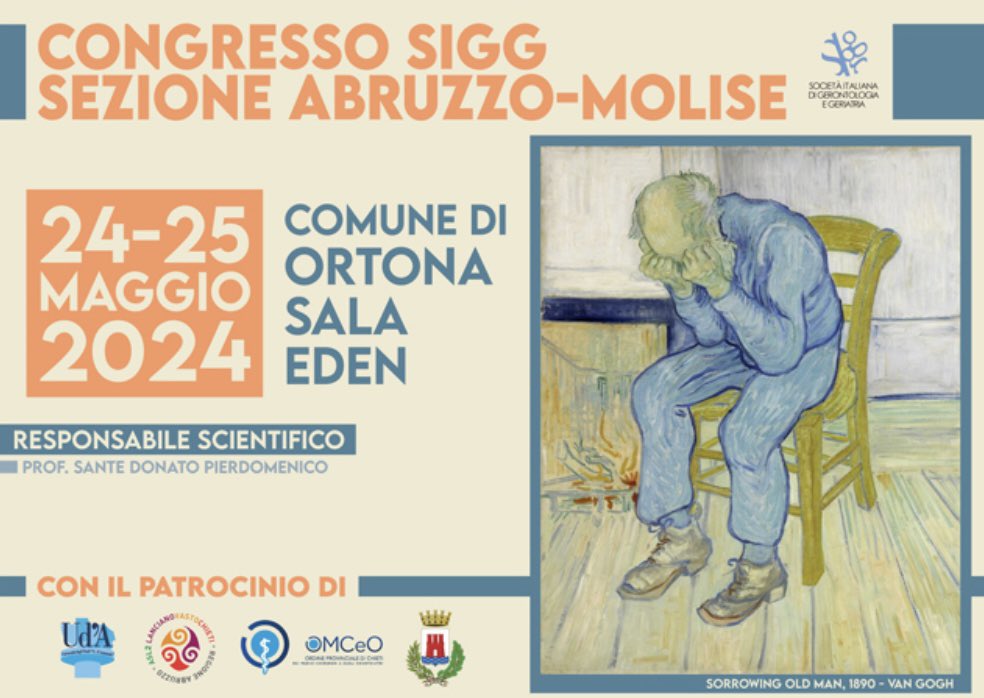 GeriSocITA's tweet photo. 📆 Save the Date 
Congresso Regionale #SIGG Sezione Abruzzo-Molise
Comune di Ortona, Sala Eden - 24-25 maggio 2024

Per info e programma: https://t.co/kV086AiOI6 https://t.co/AVT7EgdOKT