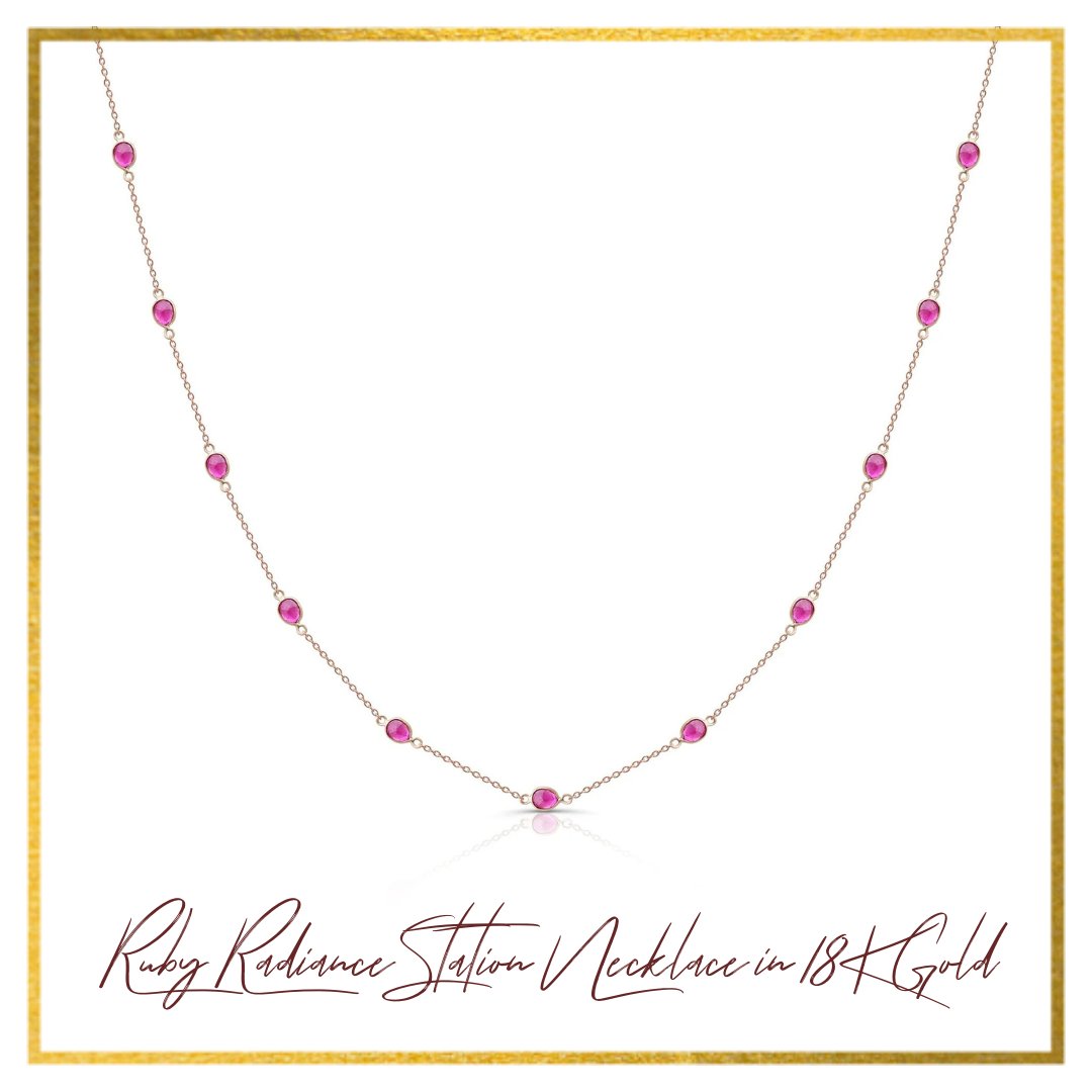 Subtle splendor in a strand of gold, each ruby a note in the serenade of sophistication. 🌟

#TrésorNecklace #RubyRadiance #18KGold #FineJewelry
 #ElegantAccessories #LuxuryDetails #StyleStatement 
#PreciousGems #ChicElegance #JewelryToCherish
