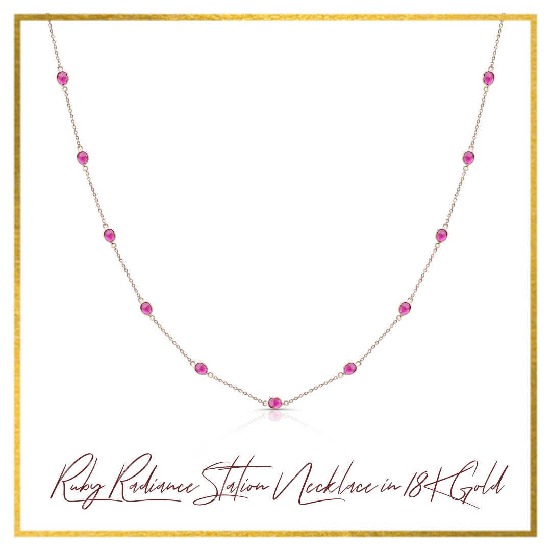 Tresor__'s tweet photo. Subtle splendor in a strand of gold, each ruby a note in the serenade of sophistication. 🌟

#TrésorNecklace #RubyRadiance #18KGold #FineJewelry
 #ElegantAccessories #LuxuryDetails #StyleStatement 
#PreciousGems #ChicElegance #JewelryToCherish https://t.co/A9GzFWoXRx