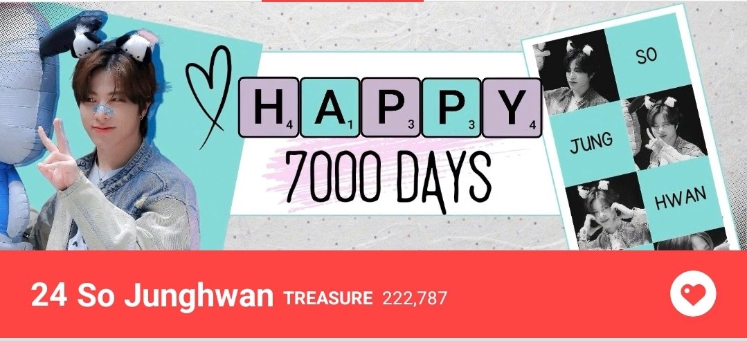 40 minutes left until Choeaedol tally on 041824. Please drop your hearts for Junghwan before 11.30PM KST. Let's celebrate Junghwan's 7000th day in earnest. #SOJUNGHWAN #소정환 #트레저소정환 @treasuremembers