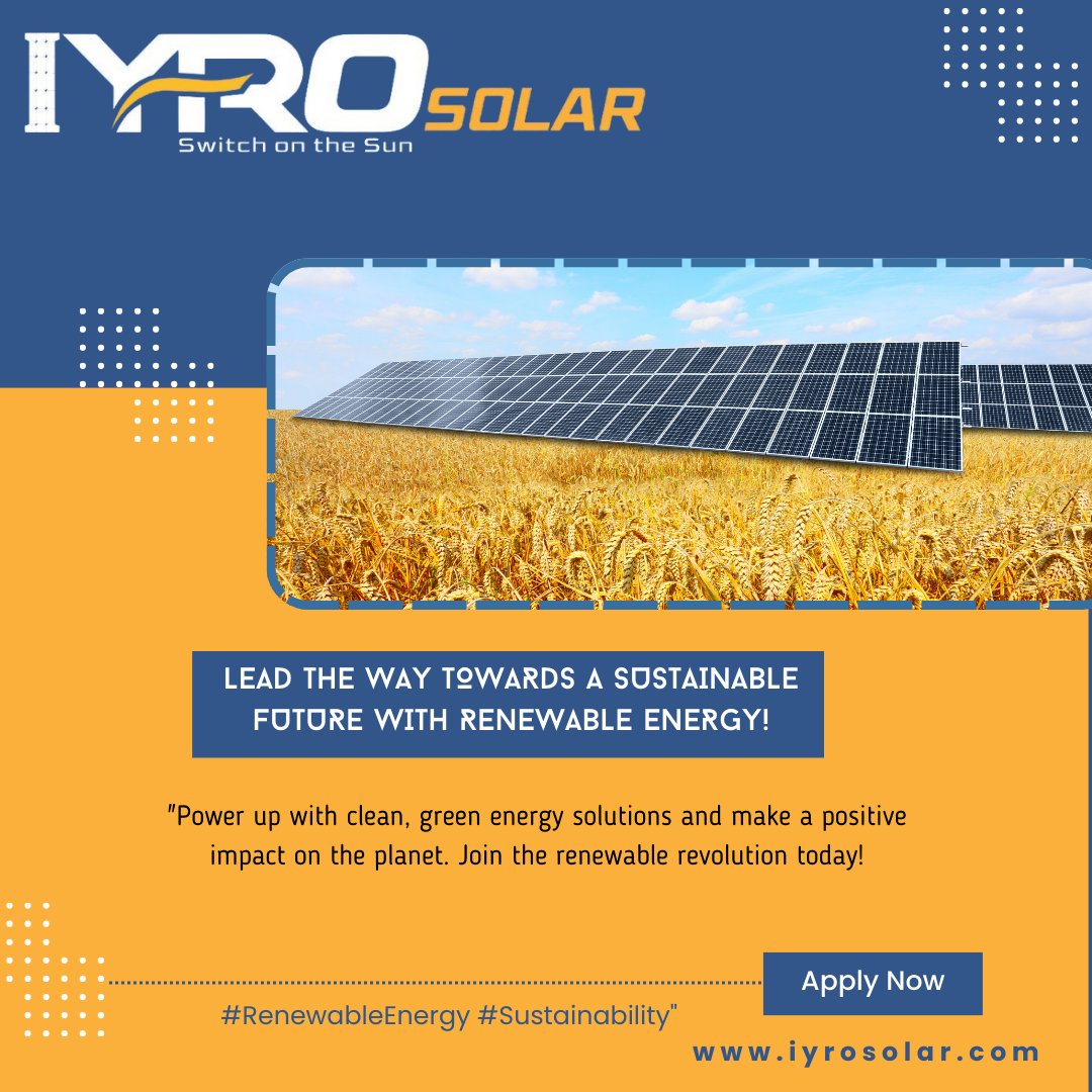 IyroSolar's tweet image. Solar energy provides a clean and renewable source of power, reducing greenhouse gas emissions, mitigating climate change, fostering energy independence, and promoting sustainable development worldwide for a brighter future.

#soalr #solarpanel #solarpanels #iyrosolar