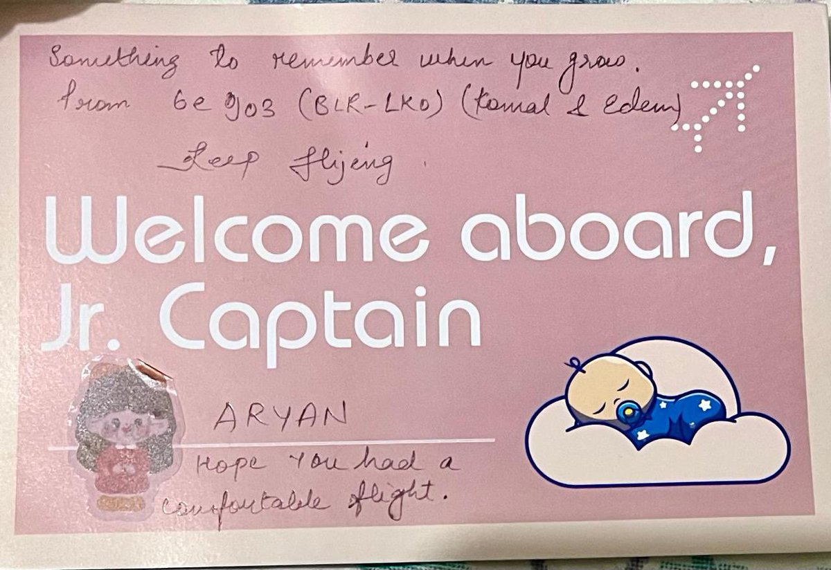 bits_prateek's tweet image. Thank you @IndiGo6E and the crew of 6E 903 especially Komal and Edem for all the support and care we had during our kid first flight. This is surely going down in our memory lane for a long time to come.