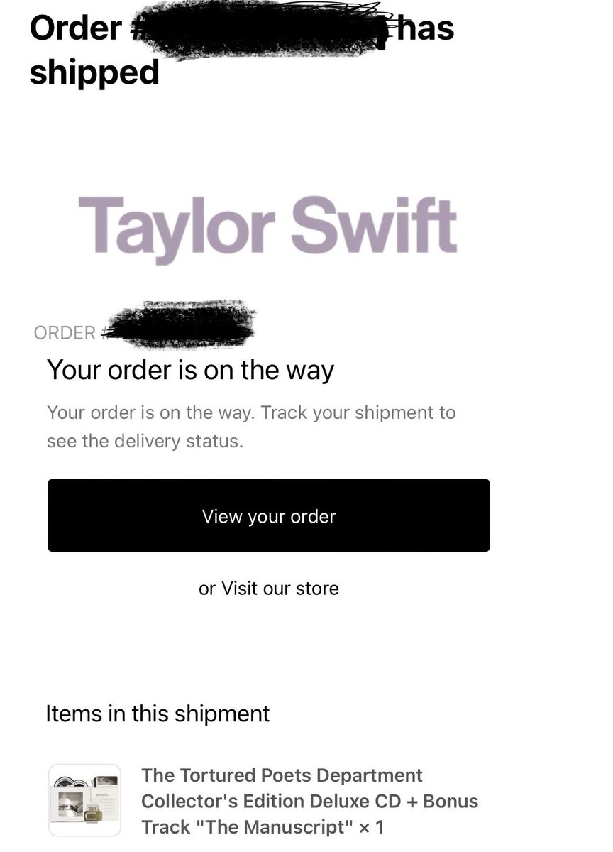 Time to get excited! 🤩My cd shipped!! Happy TTPD EVE!! #TaylorSwift #TheTorturedPoetsDepartment