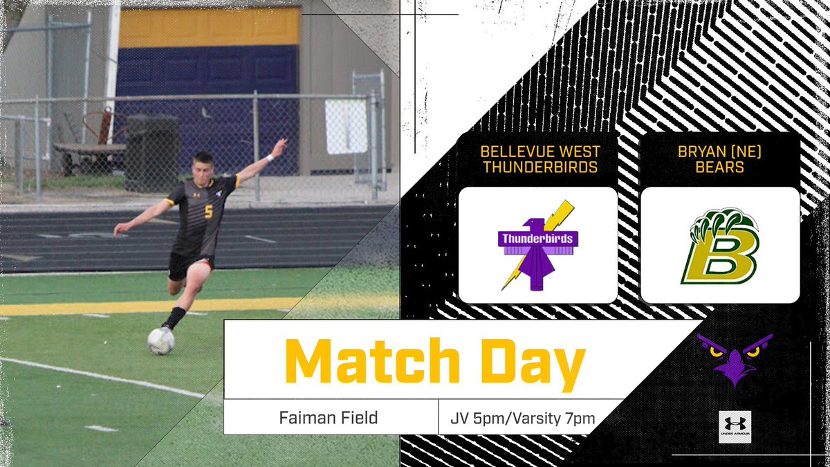 Match Day! Come out to support T-Bird soccer. 🟡🟣⚽️#asONE
📍Faiman Field
⏰JV 5pm/Varsity 7pm
🆚Bryan High
📺 Fan.Hudl.com/thunderbirds
