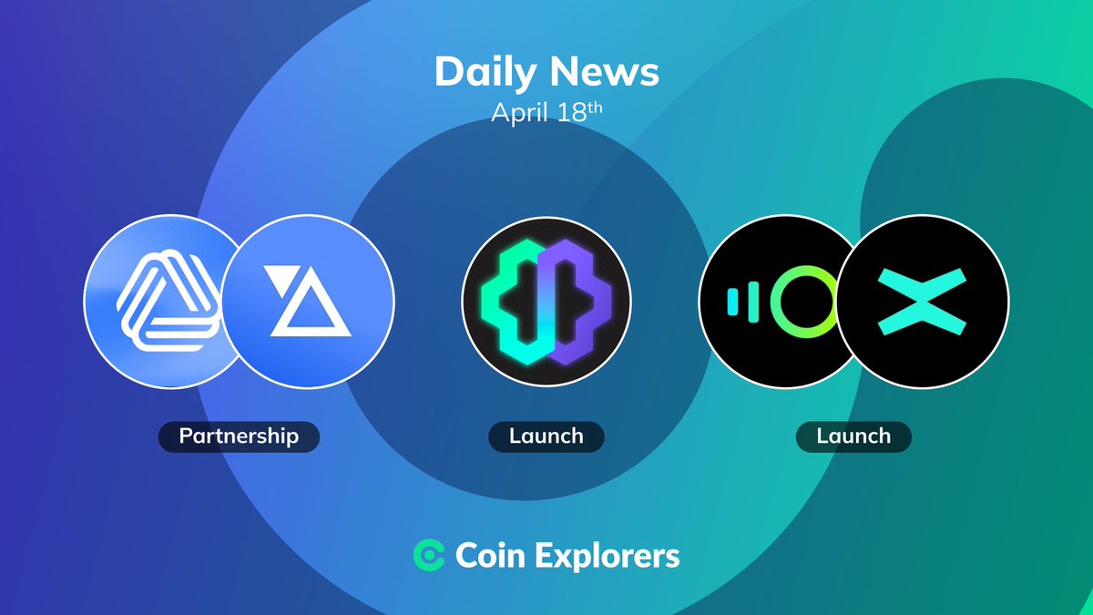 Coin_Explorers's tweet photo. TODAY’S NEWS: Apr 18 ⚡️

🤝 @AutoLayer announces a partnership with @paraswap for seamless liquidity routing.

​​🚀 @AITProtocol launches on @gate_io, @bitgetglobal and @MEXC_Official.

🚀 @inspectxyz integrates @MultiversX into its platform to enhance the exploration and analysis of Non-fungible tokens (NFTs).

#listing #NFT #DeFi