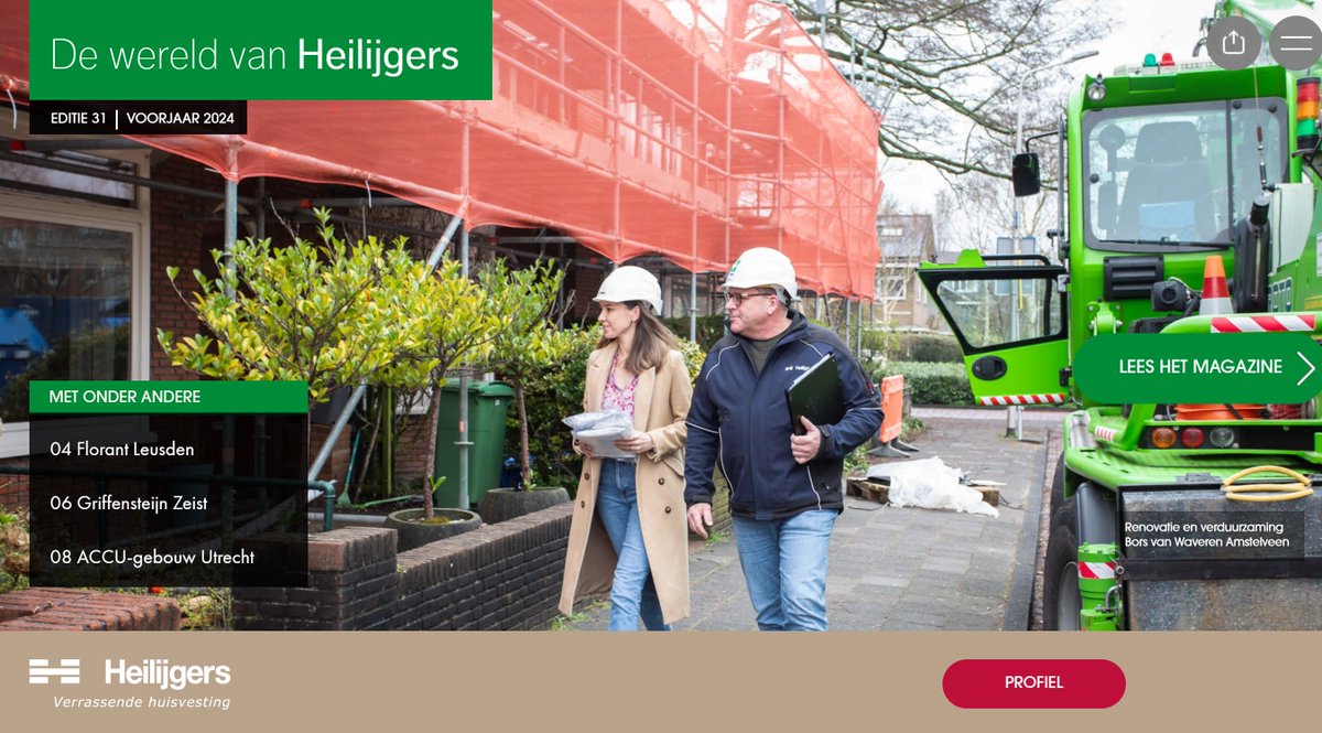 𝗛𝗲𝘁 𝗻𝗶𝗲𝘂𝘄𝗲 𝗲-𝘇𝗶𝗻𝗲, 𝗱𝗲 𝘃𝗼𝗼𝗿𝗷𝗮𝗮𝗿𝘀𝗲𝗱𝗶𝘁𝗶𝗲 𝗶𝘀 𝘂𝗶𝘁
ezine.heilijgers.nl/editie31/
> Florant Leusden
> Bors van Waveren Amstelveen
> Griffensteijn Zeist
> Hazenleger Zaandam
> ACCU-gebouw Science Park Utrecht
> Kersenweide Odijk