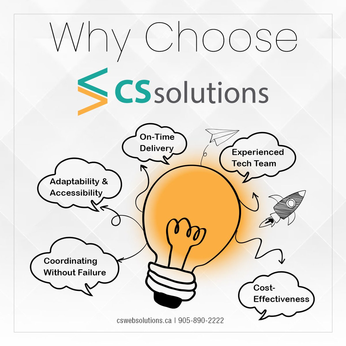 For years, we have helped small and big business clients with strategic web, digital, and creative solutions that are awesome & affordable. 

Call (905) 890-2222 or visit cswebsolutions.ca

#OnlineMarketing #DigitalMarketing #SearchEngineMarketing #SEO #BusinessLeads