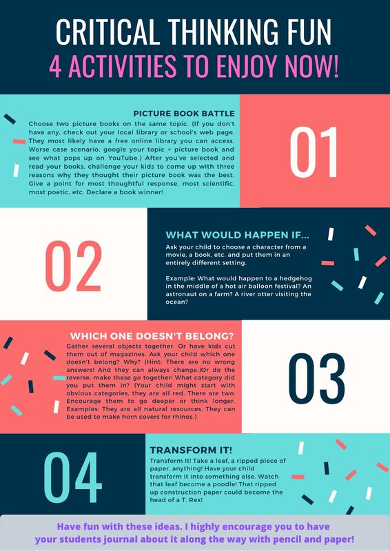 🧠 4 Critical Thinking Activities 🧠  

sbee.link/uhn48dqpvg  via Ciara Oneal
#k12 #teachertwitter #edu