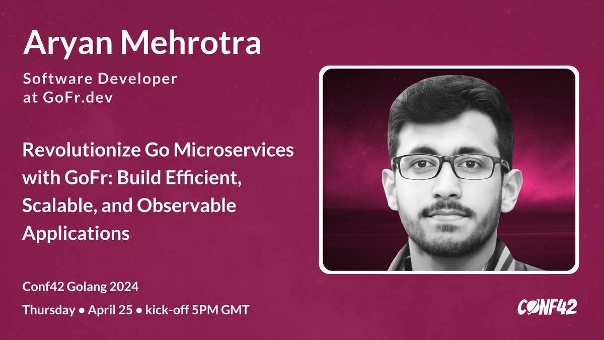 🎉Get ready to revolutionize your Go #microservices with #GoFr at #Conf42Golang!

🌐conf42.com/Golang_2024_Ar…

🚀Learn to build efficient, scalable, and observable applications!

#Golang #Scalability #Observability #EfficientCoding #TechInnovation #CloudNative #DistributedSystems