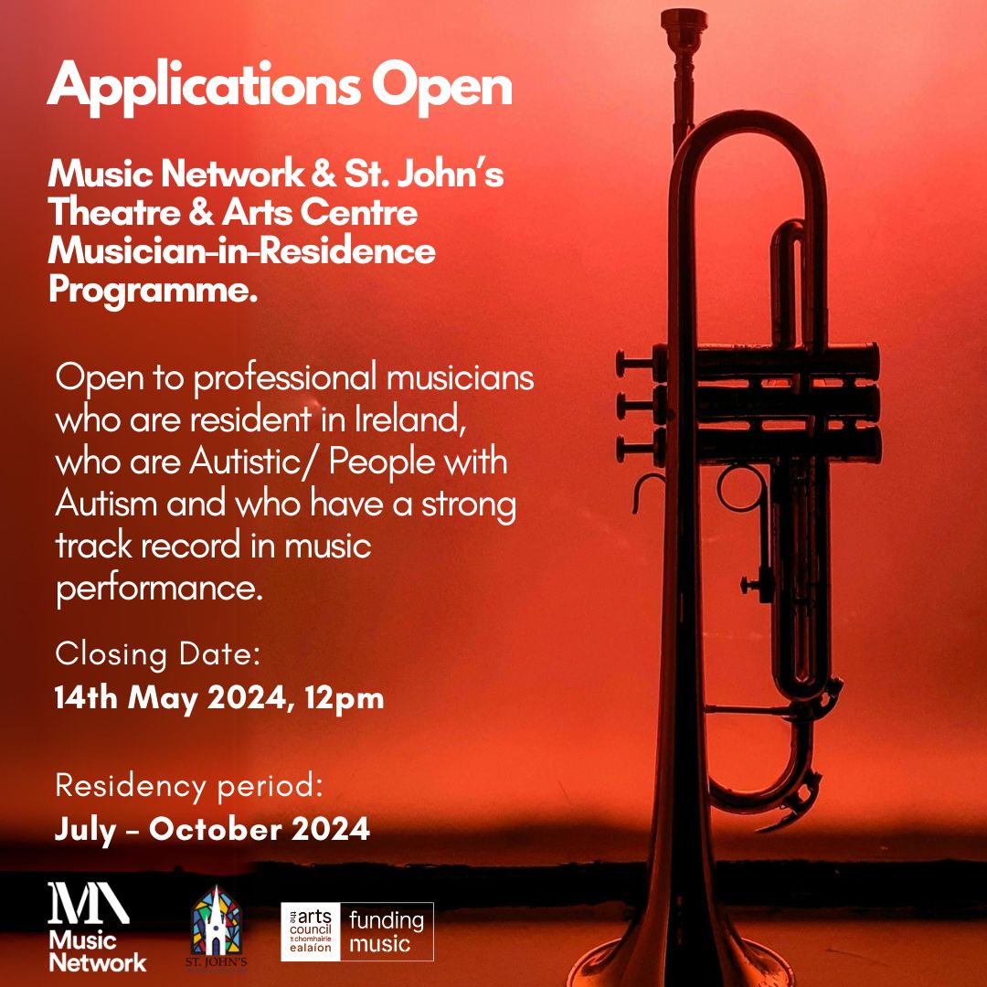 Thrilled yesterday to announce an exciting music residency with our partners @MusNetIrl - Open to Autistic Musicians. Full details here - bit.ly/3W83KU1 Supported by @artscouncil_ie and @KerryCoArts Thank you to @AsIAmIreland for their help. #AutismAwarenessMonth