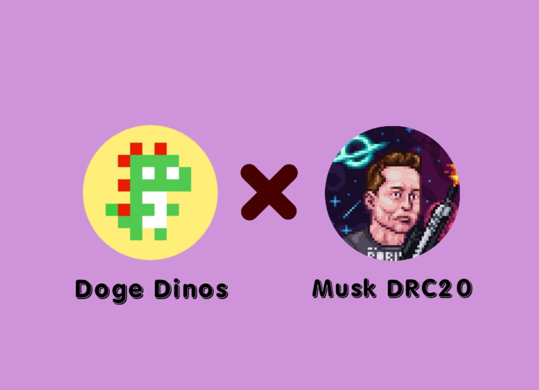📢 Doge Dinos x Musk DRC20 🎉 3 x Pixel musk nfts #giveaway To participate : 1️⃣ Follow @Doge_Dinos & @musk_drc20 2️⃣ Like + repost 3️⃣ Tag 3 friends 4️⃣ Join telegram t.me/musk_drc20 #DRC20 #Doginals #DOGE