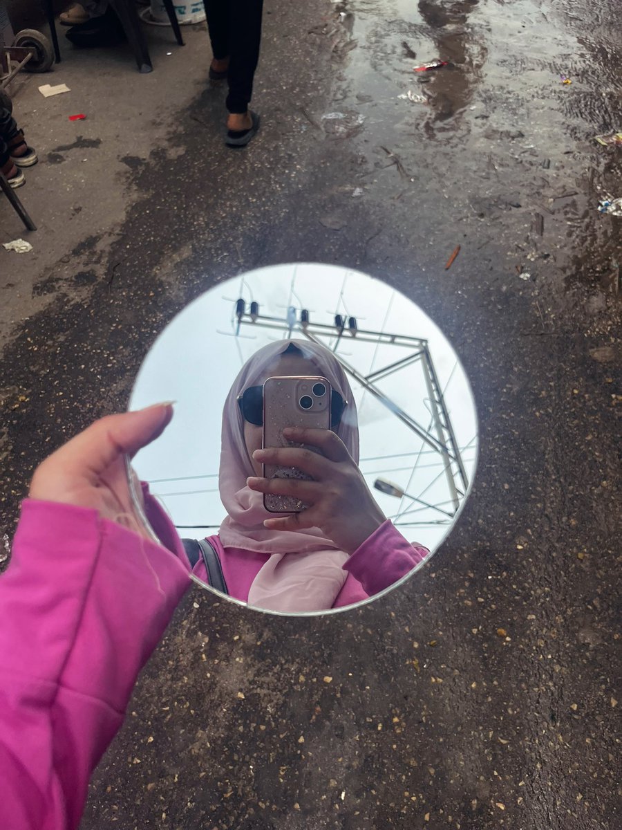 I’m a forcibly displaced Palestinian interviewing forcibly displaced Palestinians about their forcible displacement in Gaza. And I just bought a mirror for my new shelter