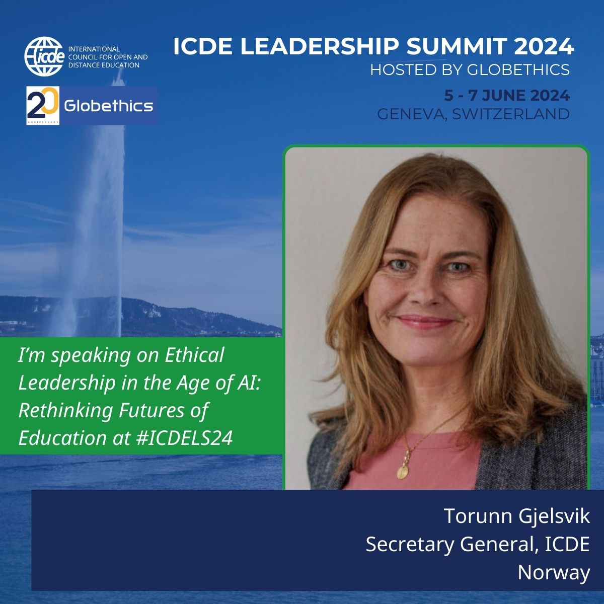 I’m speaking at #ICDELS24 and hope to see you there on 5-7 June!

Use promo code EARLYBIRD15 to get 15% off your conference ticket and join us in discussing #AI, #ethics and #education.

Check out the lineup of speakers and register today: globethics.net/events/icde-le…