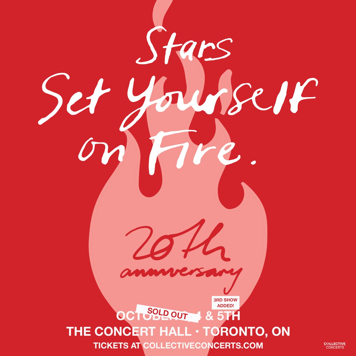 Due to spectacular demand, @youarestars have added a third show at The Concert Hall on October 5th in celebration of the monumental record Set Yourself on Fire! Tickets are on sale right now so don't wait, get them at link.dice.fm/He257080a714