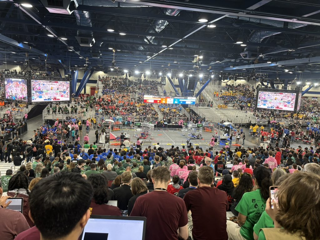 team4909's tweet photo. It is Day 1 of Worlds and we are ready! Swipe to see our schedule and use the link to cheer us on!
https://t.co/PlNDe3bEYI
#omgrobots #nefirst #wearene #robotics https://t.co/EHx3Sk4SHi