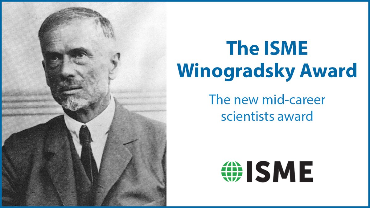 ISME has a new award that acknowledges the achievements of Mid-career microbial ecologists. It is named after Sergei Winogradsky to honour his importance to our field. The award winner will be announced soon! 🔗 isme-microbes.org/news-new-award…