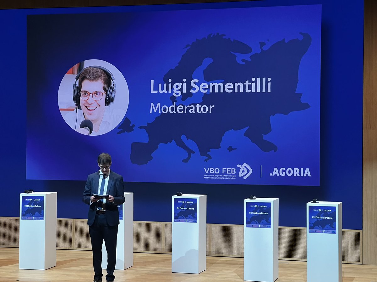 We zijn er klaar voor! Het grote EU-verkiezingsdebat georganiseerd door <a href="/Agorianl/">Agorianl</a> en <a href="/VBOFEB/">VBO FEB</a> Tot straks!
<a href="/bartsteukers/">Bart Steukers</a> <a href="/PieterVBO/">Pieter TIMMERMANS</a> <a href="/HellebautL/">Laurent Hellebaut</a> <a href="/francisdemeyere/">Francis De Meyere</a>