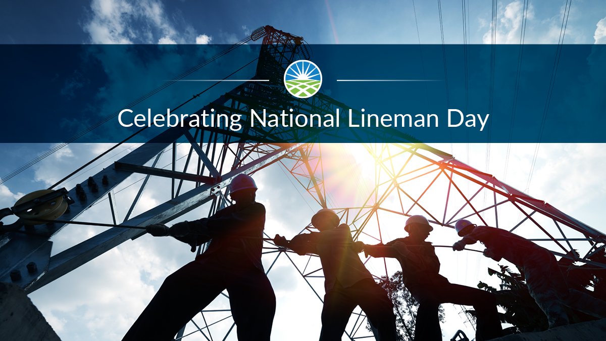 Today, on National Lineman Appreciation Day, we honor the brave lineworkers who keep the electric grid operational, rain or shine. Join us in thanking them for their hard work and commitment to keeping our communities connected. #thankalineworker #thankalineman