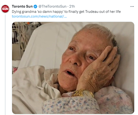 Well, I've blocked the Toronto Sun. Absolutely trash.