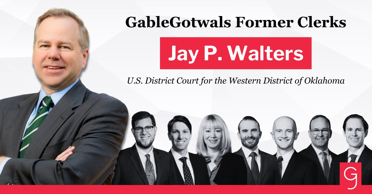 Did you know that several GG attorneys are former clerks? Their unique experiences provide critical insight into how judges view and consider cases. Jay served for the Hon. Robin J. Cauthron, @OKWD_Court. Read more about Jay here: ow.ly/QgQm50RhHeW