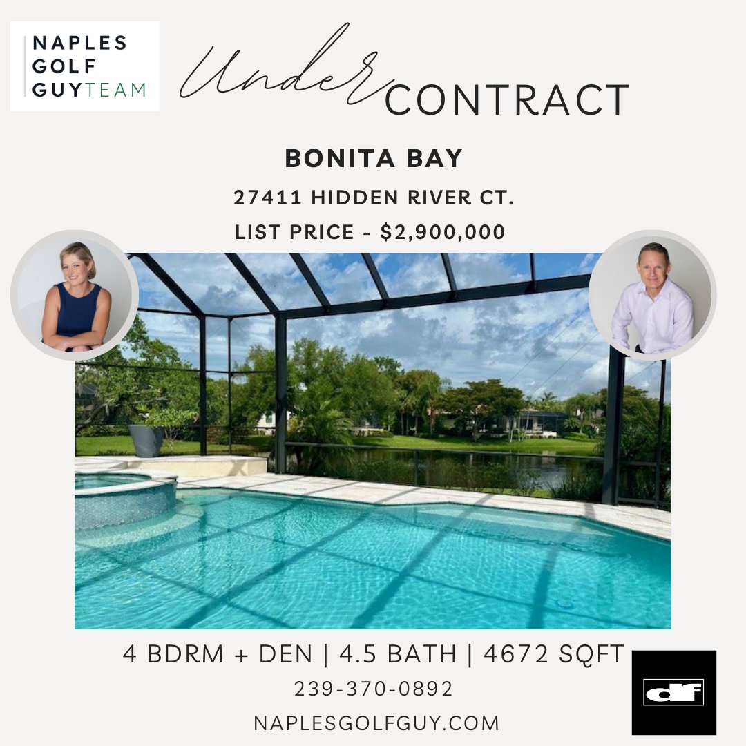 ✨✨UNDER CONTRACT✨✨

This spectacular Bonita Bay single family home is now under contract! Located in the Hidden Harbor neighborhood, this custom built home features a large pool and spa on an extended lanai. ow.ly/m2cZ50Ri6gn #bonitasprings