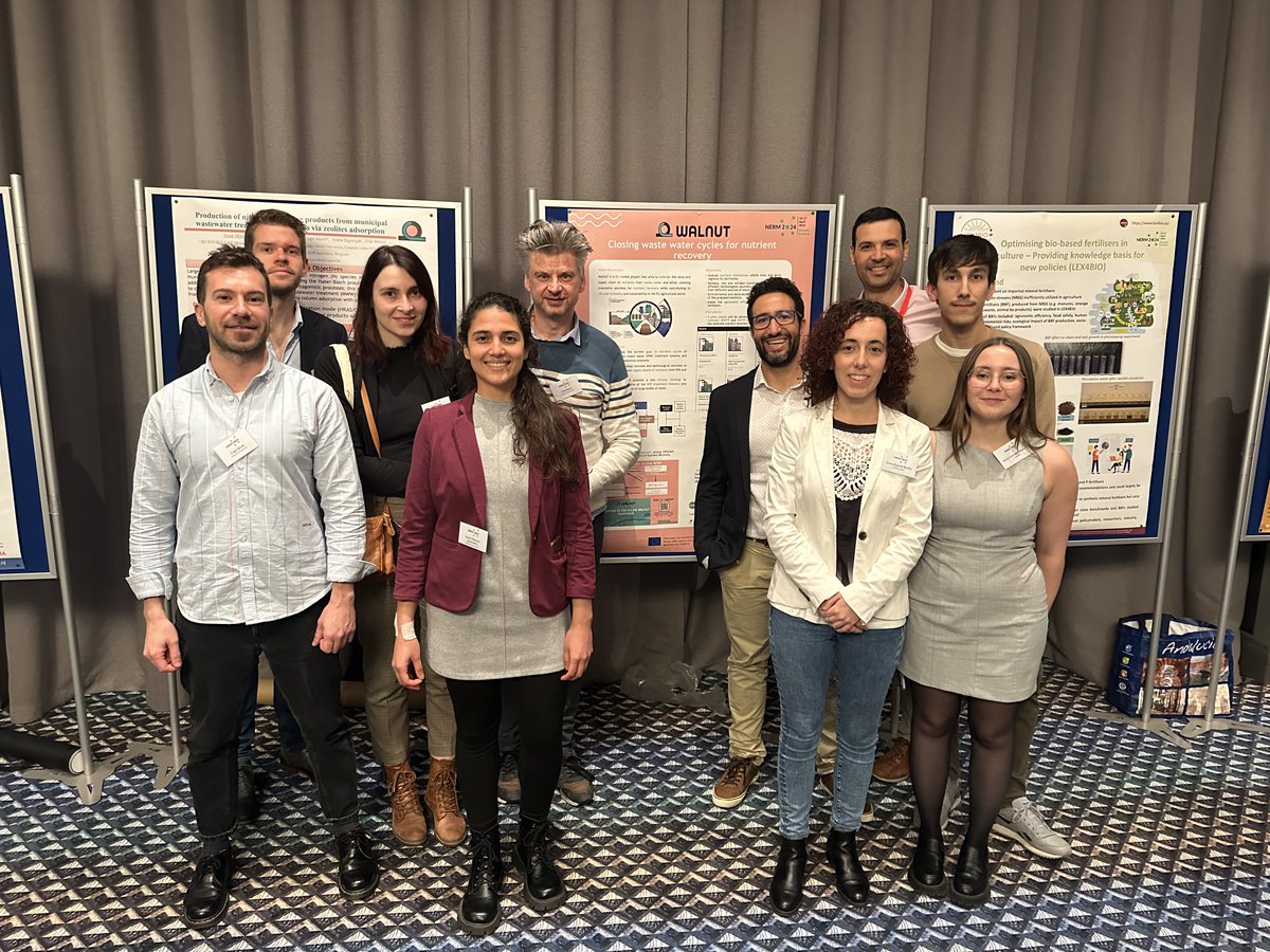 CETAQUA's tweet photo. Our colleague @Alicia_GMiguez attended the #NERM2024, in Brussels, to present #Cetaqua's proposal within the @walnut_project. 
The aim is to produce circular fertilisers ♻️ based on nutrients recovered from the sludge generated in the Ourense #ecofactory, managed by @VIAQUA. 
➕ https://t.co/3qzLTsvWjr