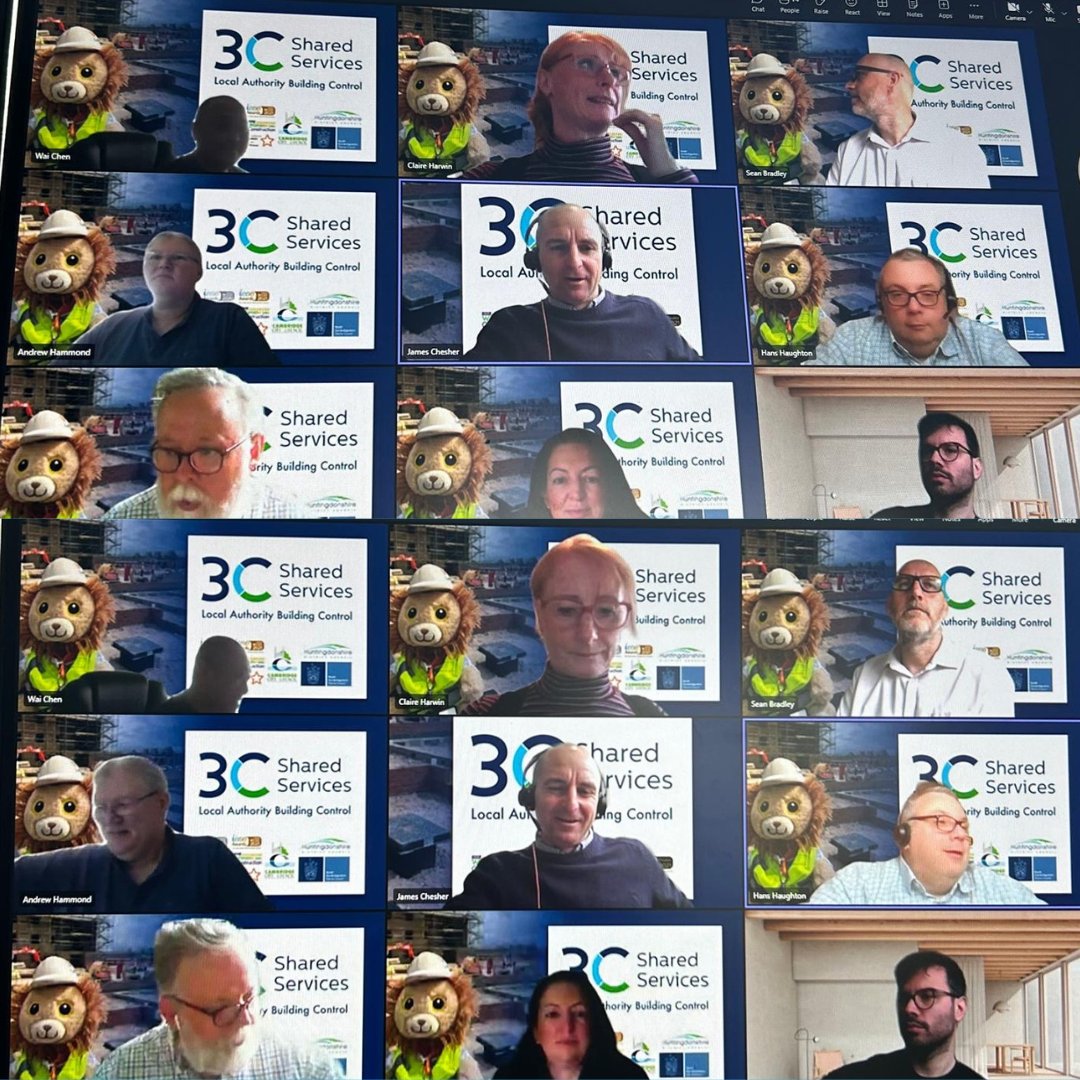 3C Building Control held an #online Technical #meeting to discuss important #technical and legislative changes 📈
Great collaboration! 🎯

#buildingthefuture #buildwithus

@camcitco
@huntsdc
@SouthCambs