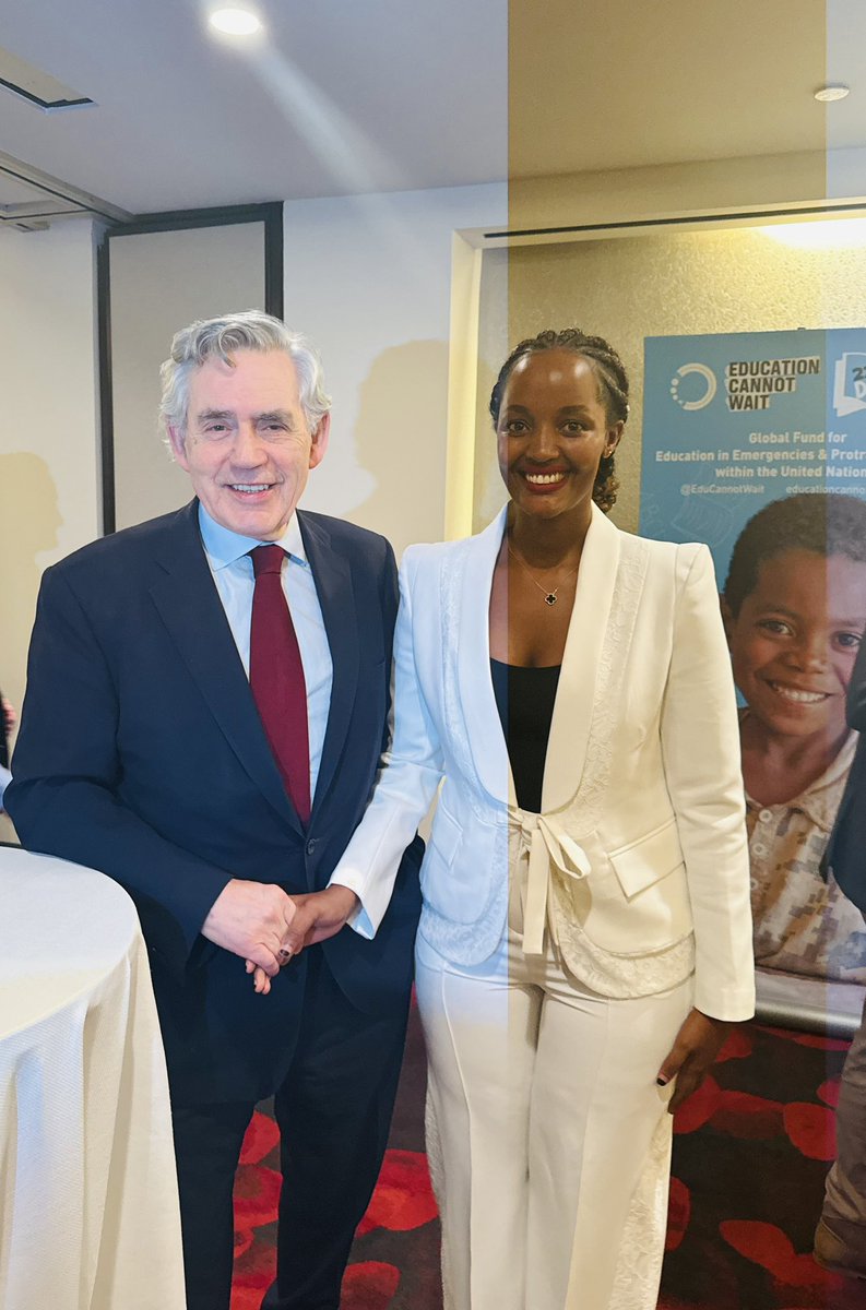 Thrilling day in Washington DC 🇺🇸meeting with my High-Level Steering Group Chairman @EduCannotWait @GordonBrown who is also the Former UK Prime Minister, now UN Envoy for Global Education. Excited to work together and making a positive impact😊