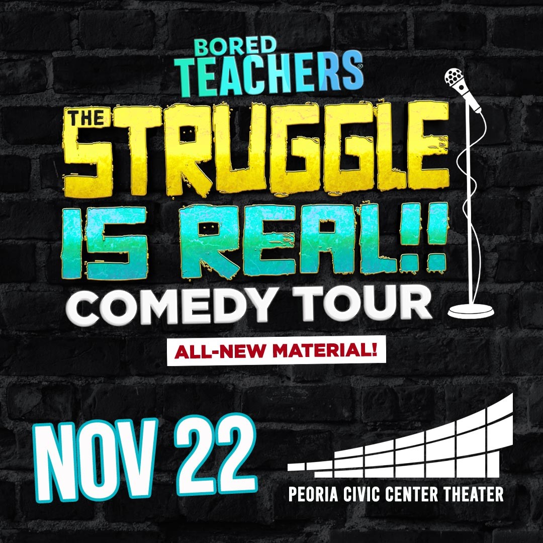 SHOW ANNOUNCEMENT – @Bored_Teachers will be performing at the Peoria Civic Center Theater on November 22, 2024! PCC Insider Presale starts Monday, April 22 & Tickets are on sale Monday, April 23 at bit.ly/PCCBoredTeache… #ASMGlobal #peoriaciviccentertheater #boredteachers