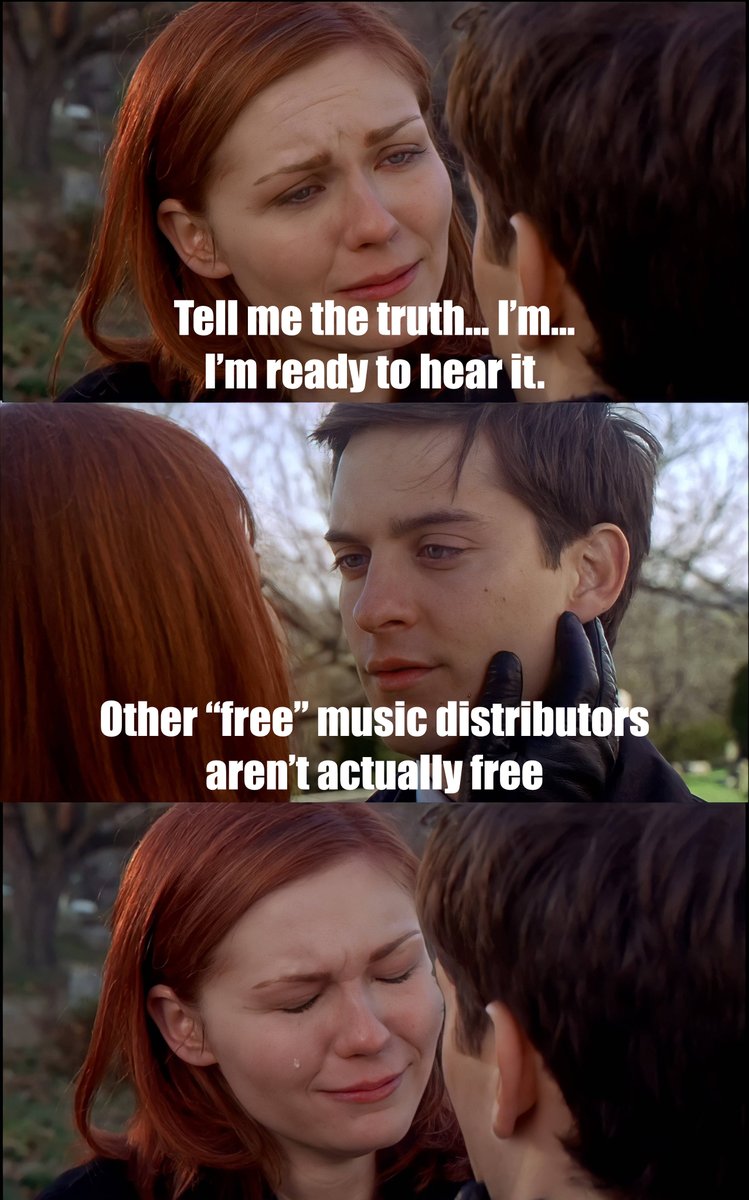 💸 Fees for additional stores, features, Content ID, publishing services, promotional tools... sound familiar? At RouteNote free means free! All stores and all features, at no extra cost with RouteNote 🆓

#musicdistribution #freedistribution #routenote #spiderman #meme