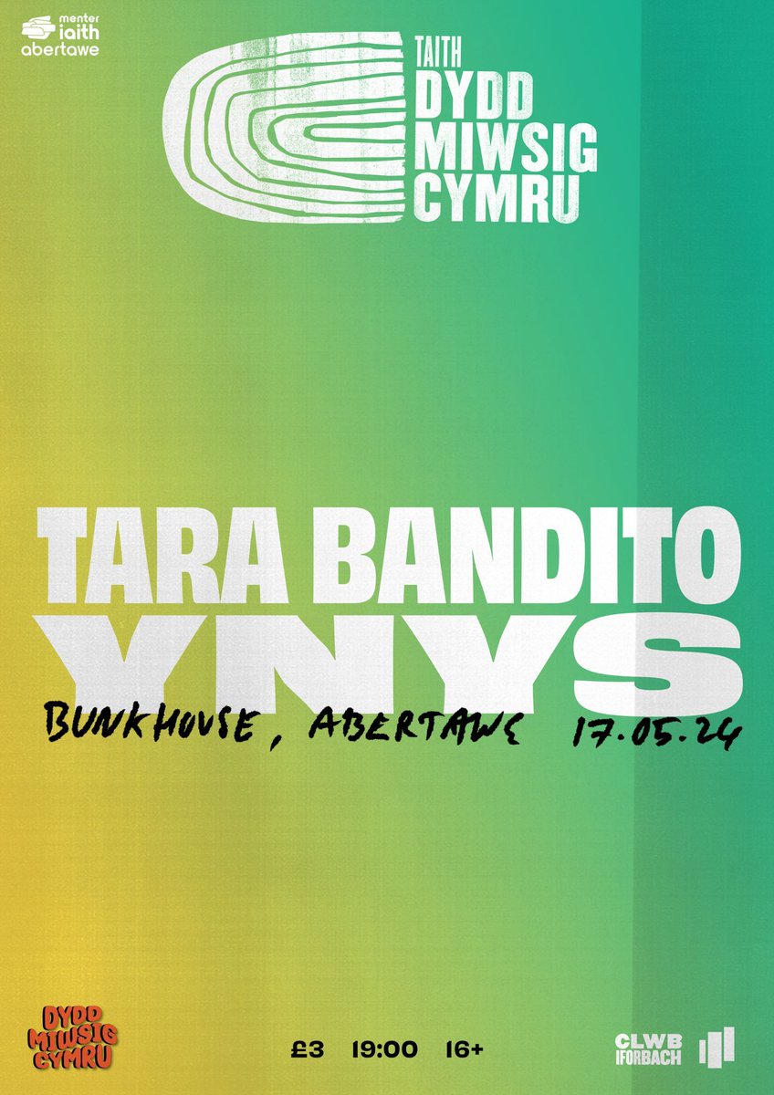 SIOE NEWYDD 📢 Mae @tarabandito a @ynysmusic yn ymweld â @thebunkhousesa1 fel rhan o daith @miwsig_ @clwbiforbach! 📅 Gwe, 17.5 🎟 Tocynnau dim ond £3 o flaen llaw! ➡ buff.ly/4aX1enr @swanseamusichub #yagym