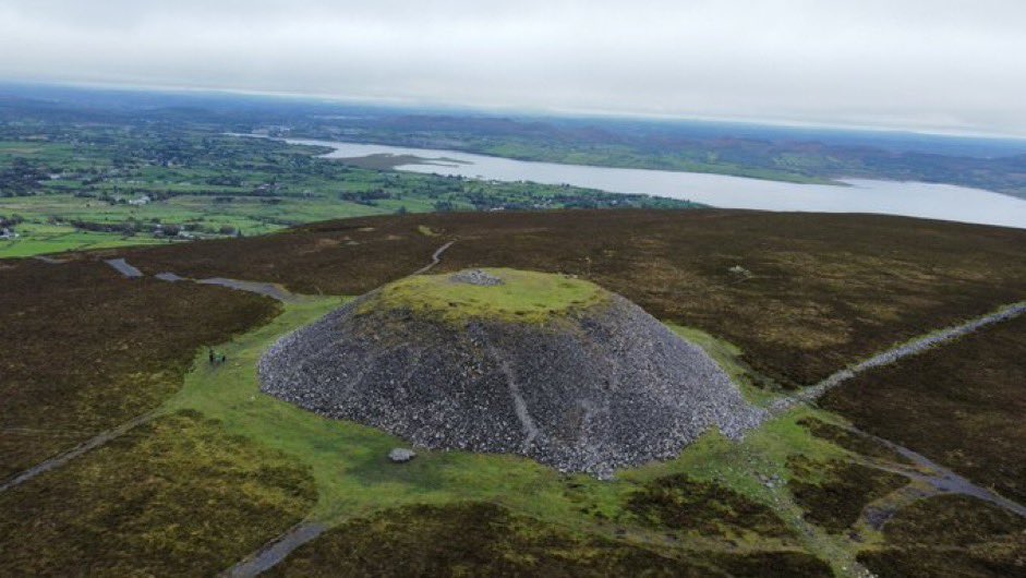 On top of Knocknarea is a large cairn called Medb's (Maeve's) cairn. It is about 50 m wide and 10 m high, making it the largest such cairn in ireland outside of the Newgrange complex.#choosesligo