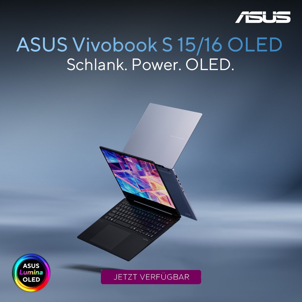🚀 Das brandneue #ASUS #Vivobook S 15/16 OLED ist ein Notebook der Extraklasse, das fortschrittliche Technologie und außergewöhnliche Leistung mit einem klaren, minimalistischen Design verbindet.💻🙌 Es ist der perfekte Begleiter für Deinen Alltag!