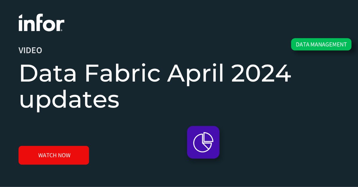 See new enhancements to Infor Data Fabric released earlier this month! Explore new features that reduce query wait times and enhance data accuracy with a new querying mode in Compass. bit.ly/3VXv33c #InforOS #DataFabric