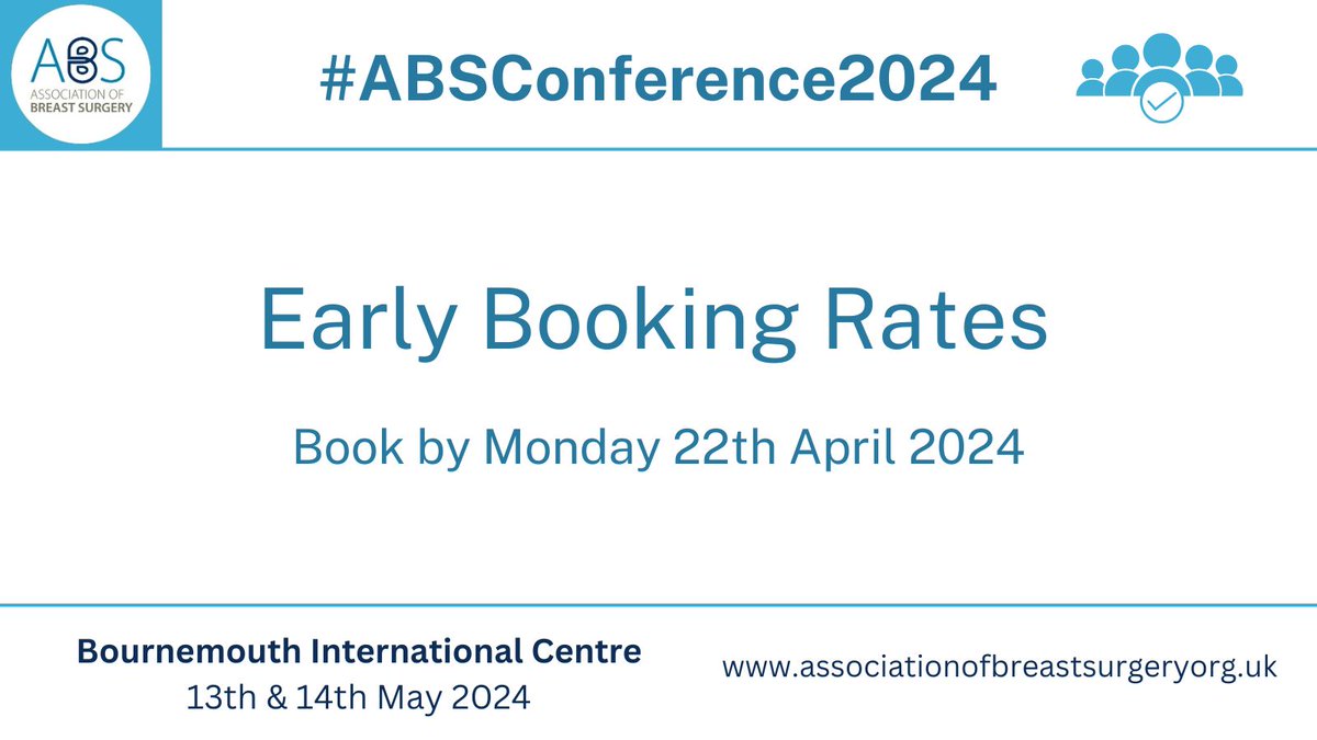 Haven't booked your tickets for the #ABSConference2024 yet? You have until Monday to register at discounted rates. Register your place here buff.ly/3Tb64Yd
