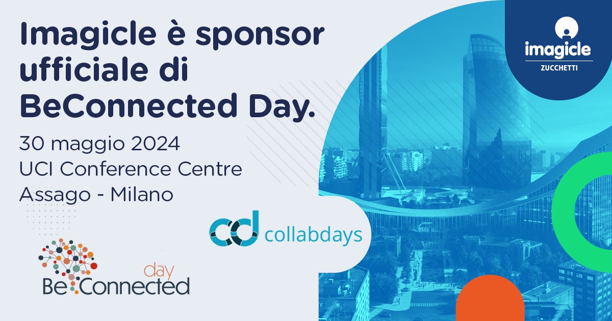 Sapevi? @Imagicle è sponsor ufficiale al BeConnected Day! Potenzia il tuo MS Teams con le integrazioni Imagicle: Call Recording, Attendant Console, Digital Fax e più. Scoprili tutti il 30 maggio all’UCI Conference Centre di Assago.  #beconnectedday #bcd12 #collabdaysitaly