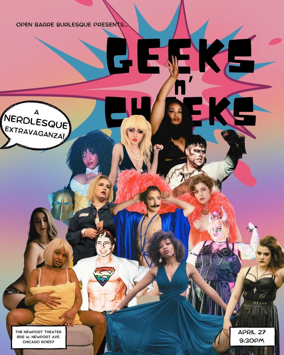 Geeks n Cheeks
Saturday, April 27th
9:30pm CT
Newport Theater

I’ll be your hostess with the most-ass. Come see me!!

Tix:
eventbrite.ch/e/geeksncheeks…

#poppyseedburlesque #host #nerdlesque