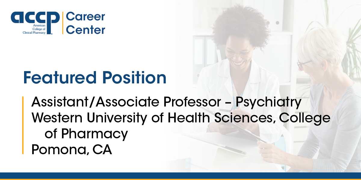 Western University of Health Sciences College of Pharmacy is seeking applications for a faculty position in pharmacy practice. Learn more: ow.ly/Wbn850QuXYb #PharmacyCareers #ACCPCareerCenter